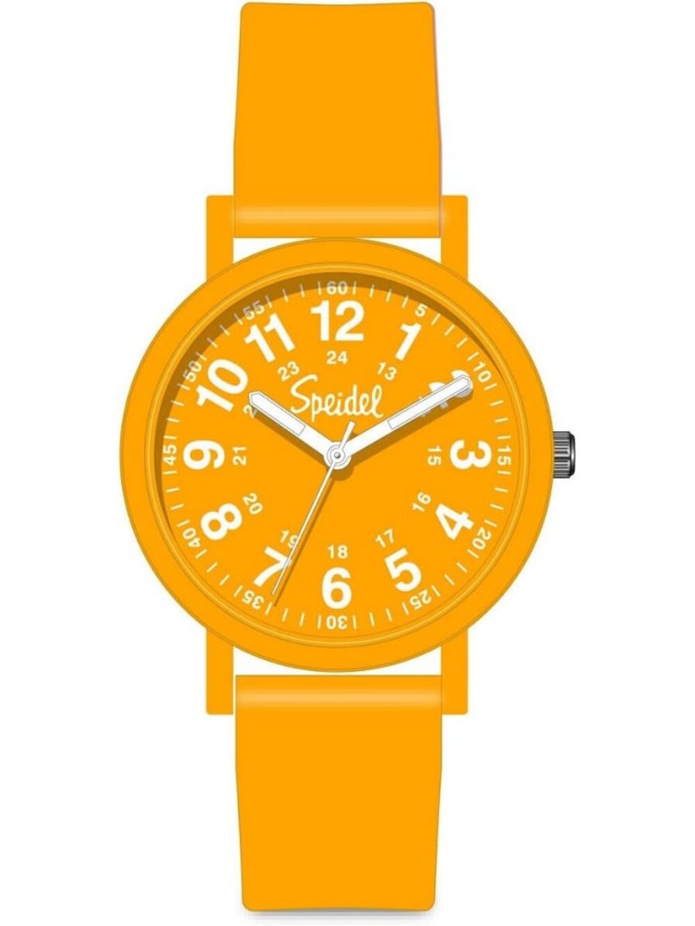 Women's Yellow Eco Color Pop Plastic with Recyclable Silicone Strap Wrist Watch
